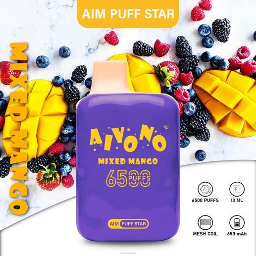 מנגו מעורב Aivono AIM PUFF STAR 6500 6D22296 | Aivono Vape Review